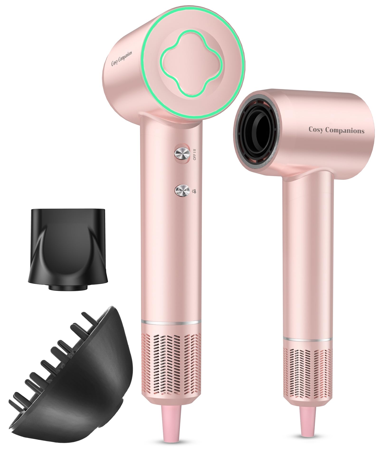Cosy Companions High-Speed Ionic Hair Dryer 150000 RPM Brushless Motor for 2-5 Min Fast Drying Low Noise Blow