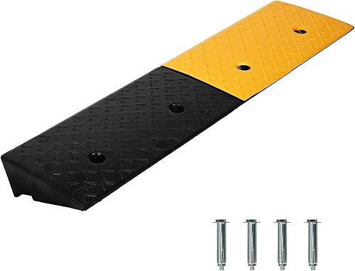 Nisorpa Rampas de goma de 4 pulgadas, rampas de carga resistentes de 7 toneladas con 4 tornillos de expansión, rampa antideslizante para umbral de disponible en Yaxa Mexico