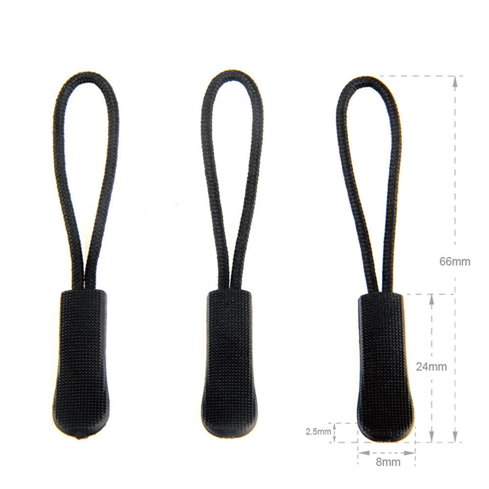 LXHZSY Trekkoord 4 stuks 17 kleuren touw rits trekkoord elastisch trekkoord afneembare tas koffer rugzak accessoires doe-het-zelf ritstrekker hoofd einde (kleur: I