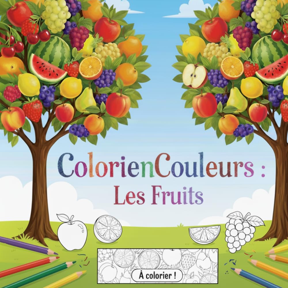 ColorienCouleurs Les Fruits: Livre de coloriage éducatif pour enfants - découvrir les fruits et les saisons en s'amusant