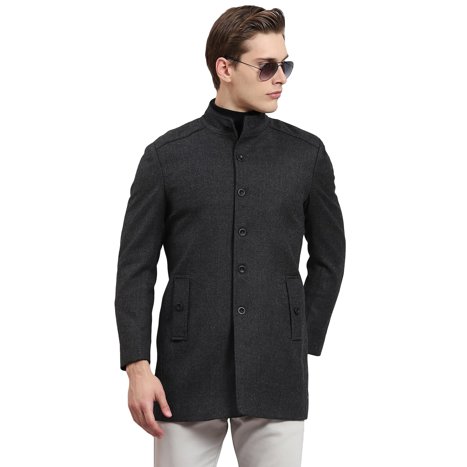 Solid Men Coat-image-48