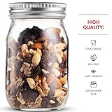 MEETOZ Glass Regular Mouth Mason Jars, 17 oz Clear Glass Jars with Silver Metal Lids for Sealing, Canning Jars for Food Storage(4 PACK) - Image 4