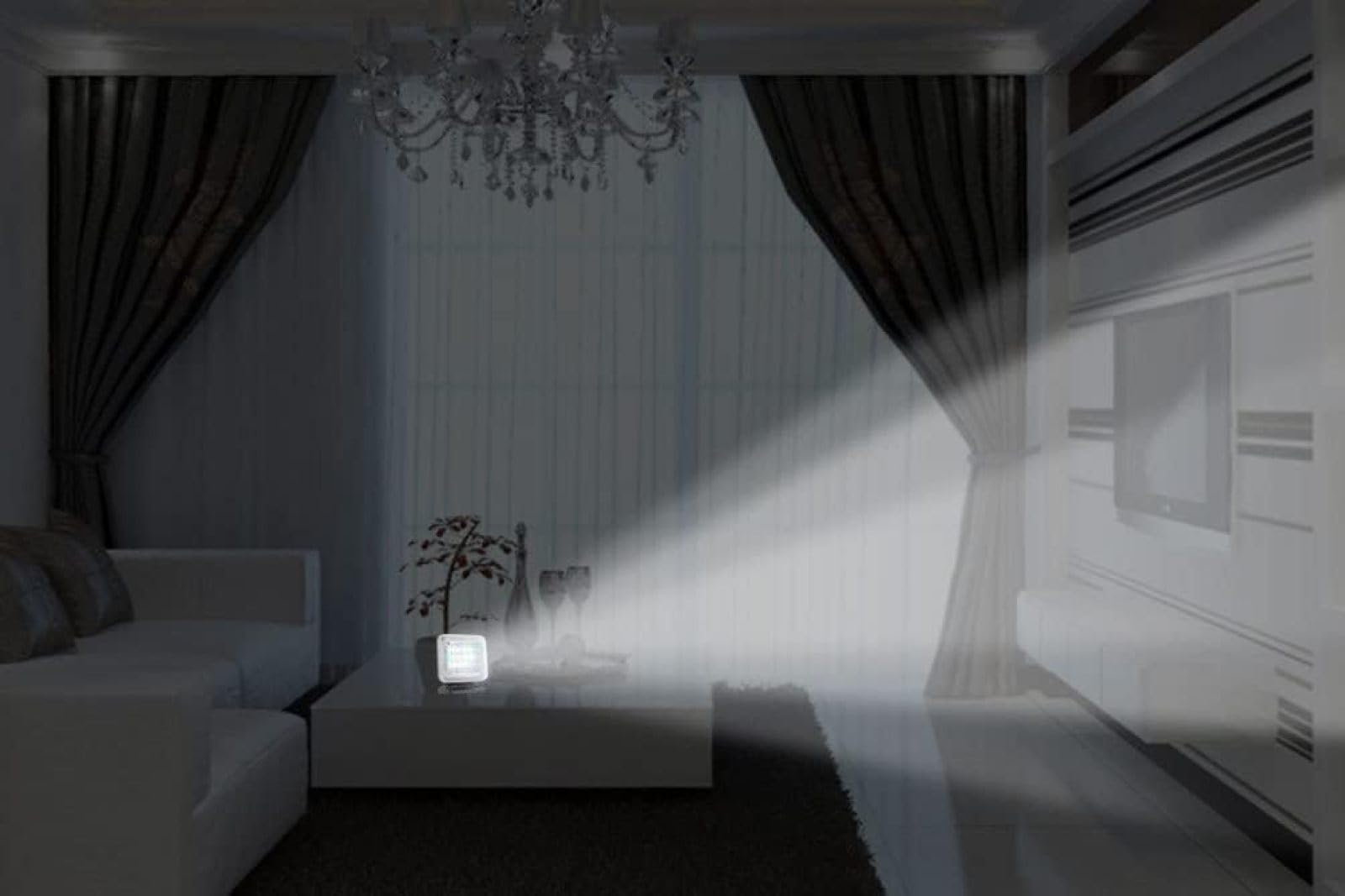 Simulateur TV LED, Simulateur De Télévision Anti-effraction avec Câble USB, Mise en Marche Automatique, Facile À Utiliser, Idéal pour Les Maisons De Vacances.