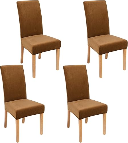 Vista 54 de Smiry Juego de 6 fundas elásticas de terciopelo para sillas de comedor, suaves, extraíbles y lavables, fundas protectoras para sillas Parsons