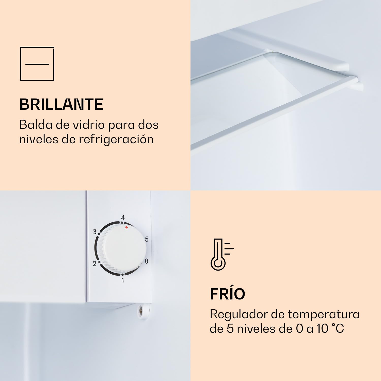 Klarstein Nevera Pequeña Portátil con Congelador, Mini Frigorifico 45 l., Mini Nevera Habitación, Oficina, Frigorificos Pequeños Bajo Consumo, Neveras Pequeñas Tempt. entre 0-10 ºC, Minibar 1 Estante