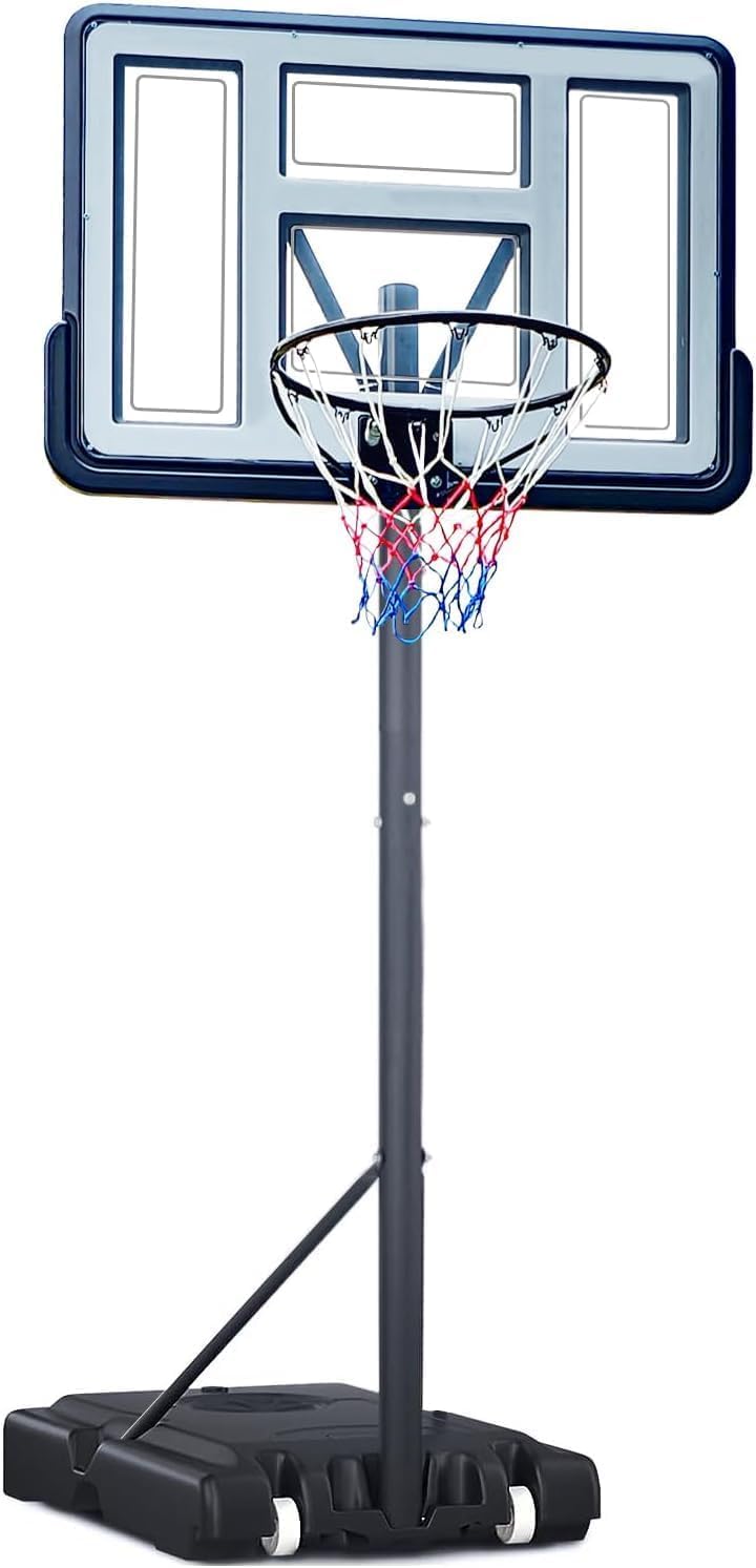 Quoerl Basketball Hoop Outdoor 10ft Adjustable, Portable Basketball Hoop Goal System for Youth and Adults in Backyard (120inch)