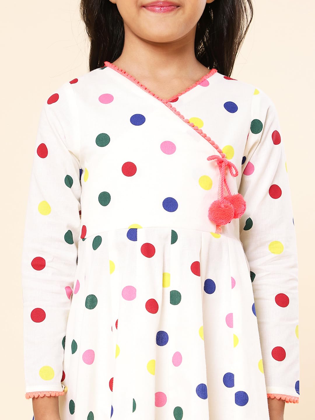 A.T.U.N. (ALL THINGS UBER NICE) Angrakha Dziewczęce bawełniane legginsy z nadrukiem Kurta z zestawem Dupatta, tradycyjny zestaw odzieży etnicznej na festiwale