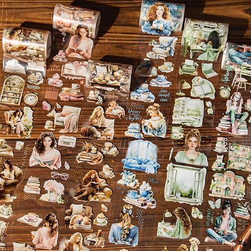 6 rollos de cinta washi floral vintage girls retro washi tape colorido flores washi tapes Pet Tape Washi Tape Pegatinas Decorativas Washi Masking Tape Niños Scrapbooking Journaling Supplies
