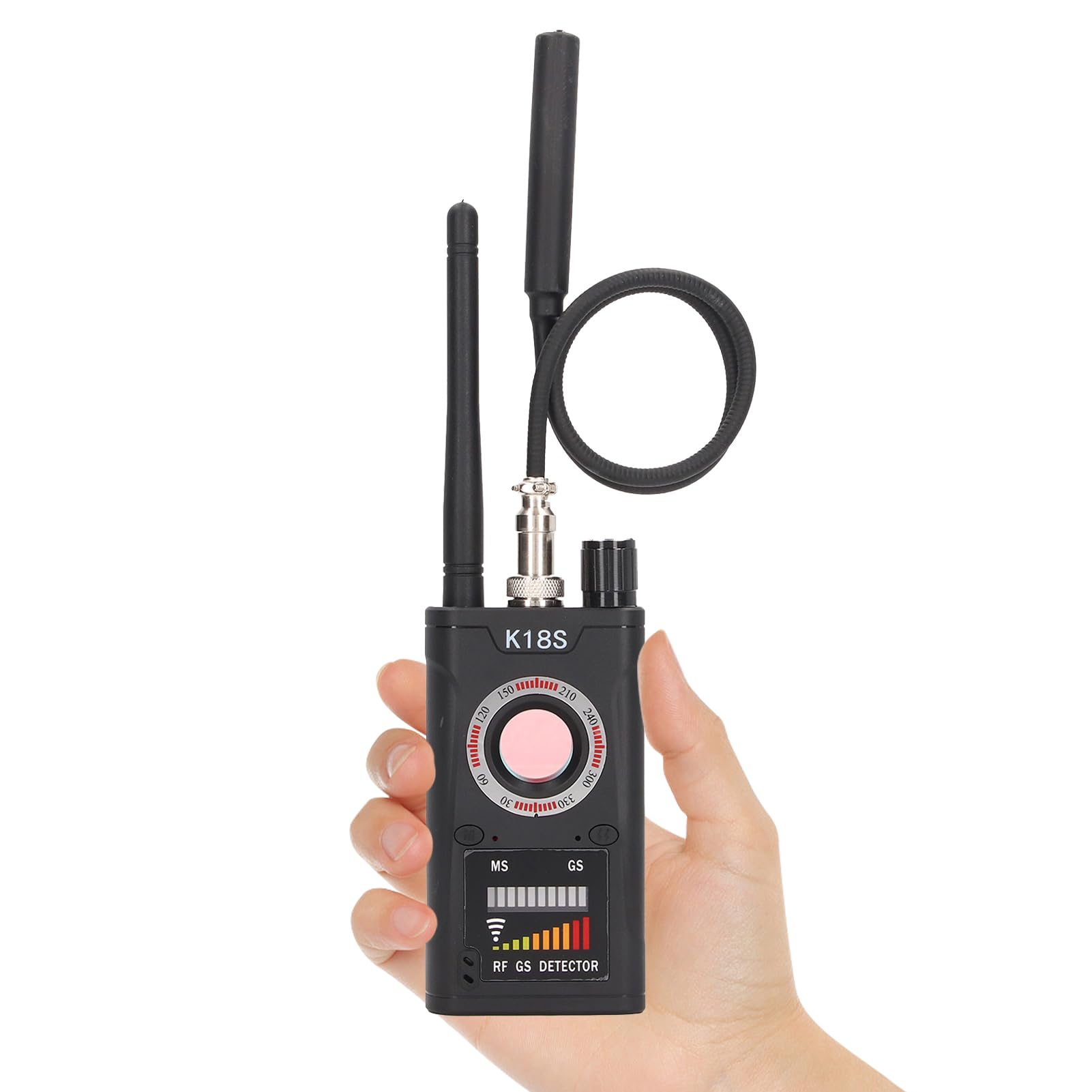 Détecteur de caméra cachée K18S 1MHZ-8000MHZ Bug Scanner de Signal sans Fil Détecteur de positionnement GPS Haute sensibilité Protecteur privé Natudeco