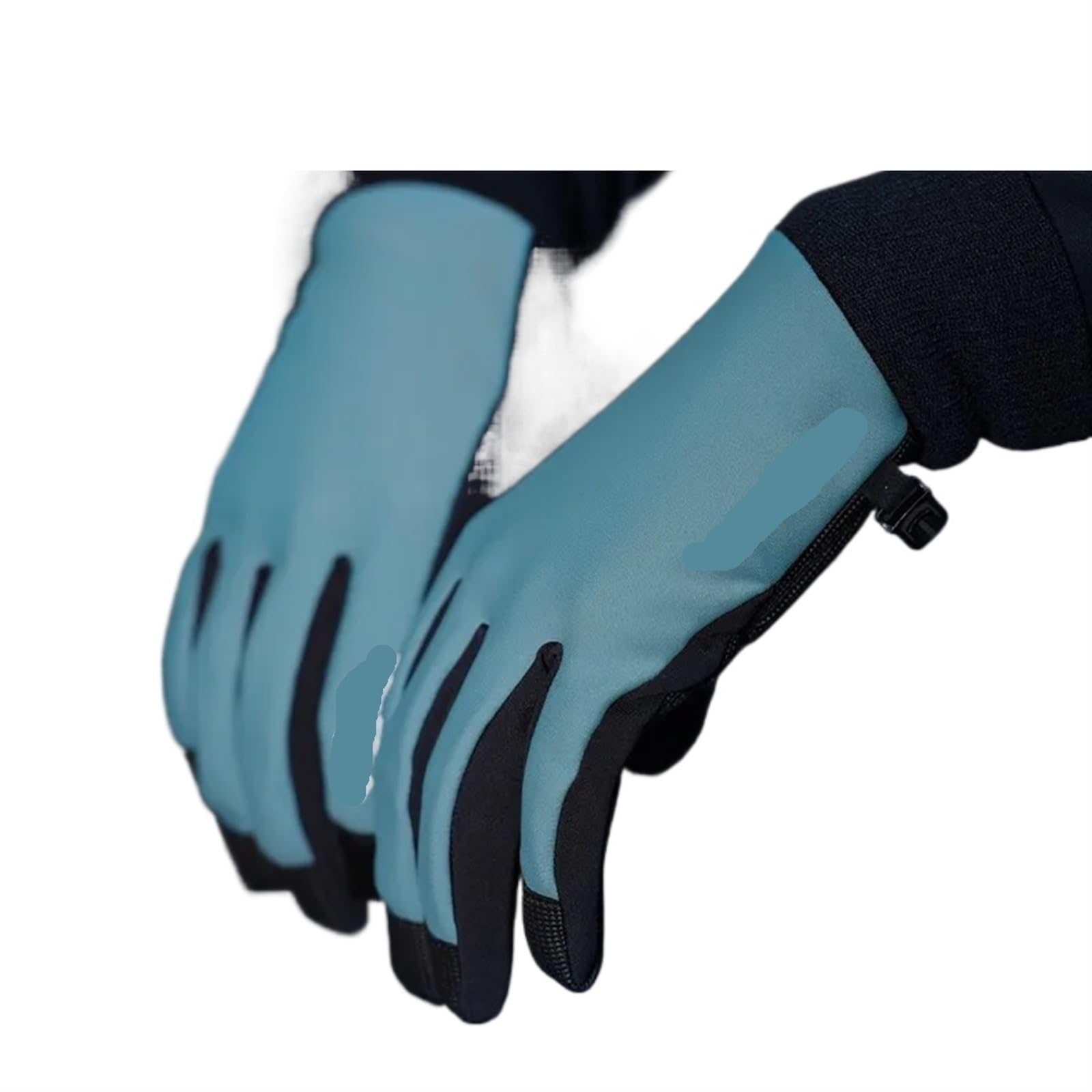 Winter Fahrradhandschuhe Fahrradhandschuh, Winter, warm, winddicht, Herren/Damen, Straßenreithandschuhe, Vollfinger, mit gepolstertem Handflächenpolster Fahrradhandschuhe Für Radfahren(Green,L)