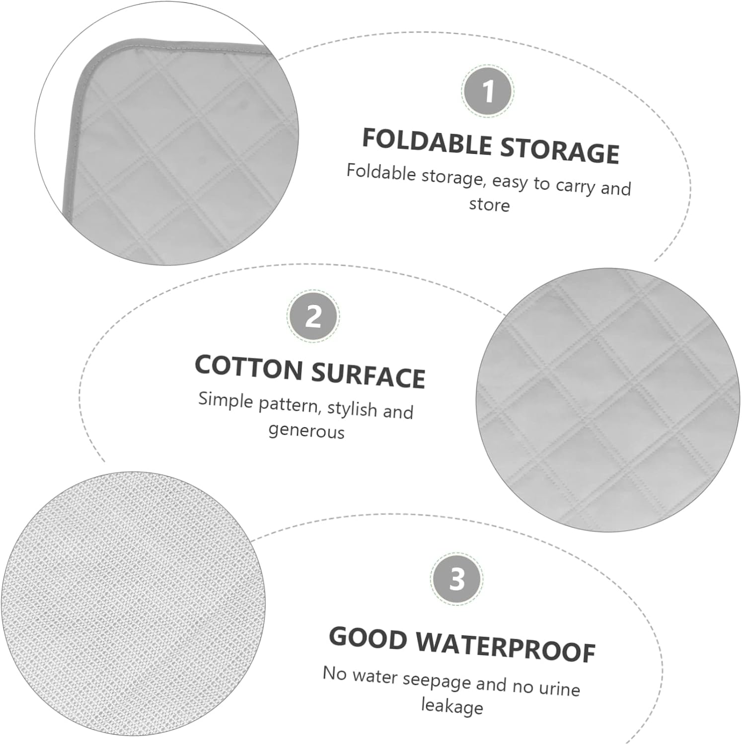 Incontinence Pad Washable Chair Seat Protector for Adults Pets Absorbent Cushion for Urine Care Grey Recliner Pad for Comfort and Cleanliness