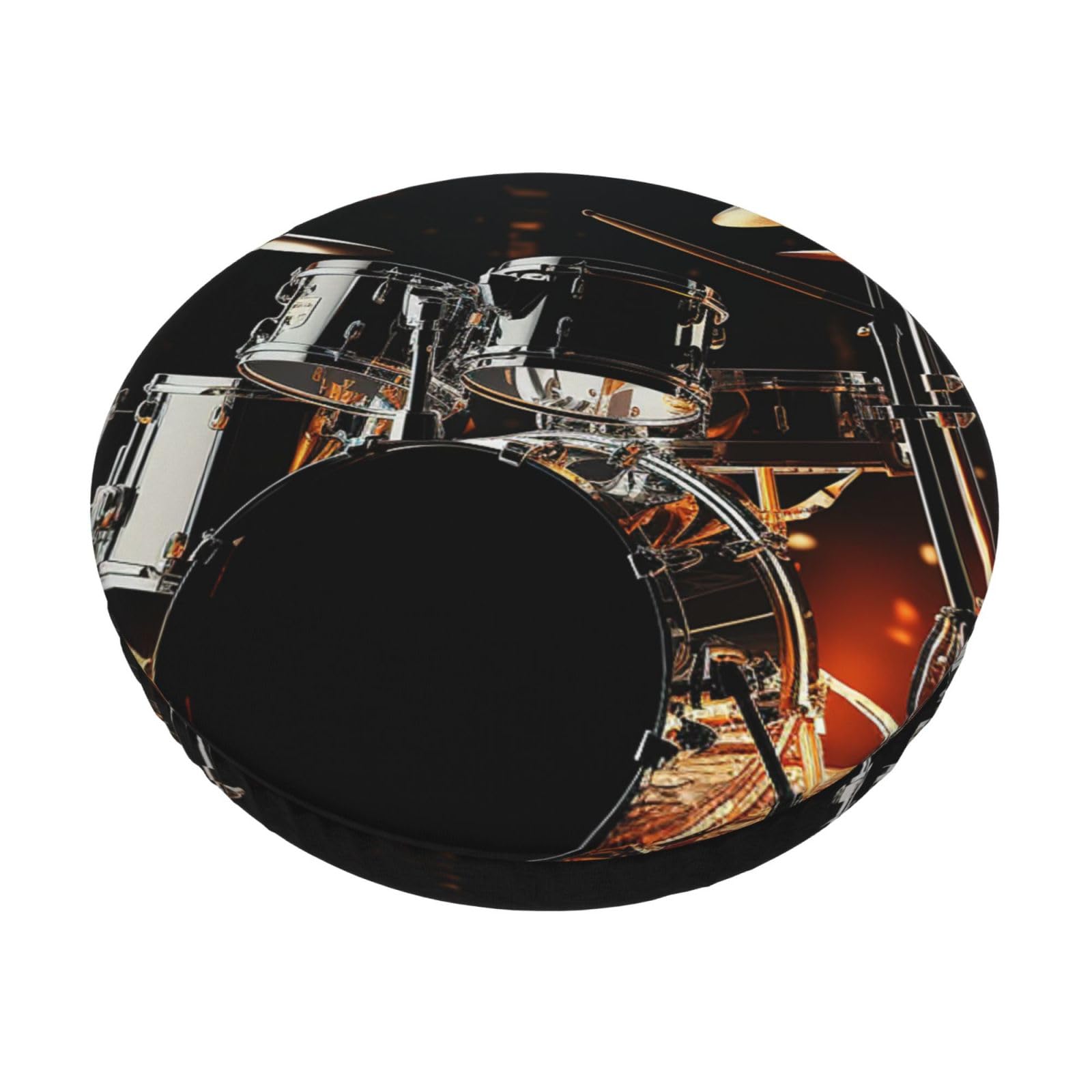 FodPand Drummer Stool Covers Round 12 inch, Stretch Round Bar Stool Seat Covers Washable Dustproof Stool Cushion Slipcover Soft Velvet Bar Chair Covers with Elastic Band