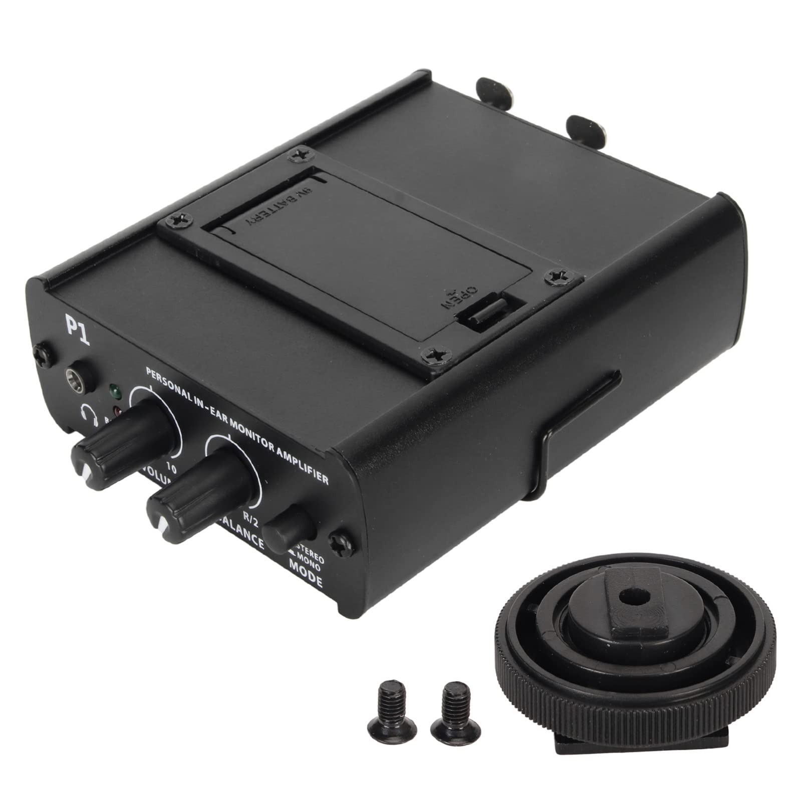 KIMISS Amplificador de Auriculares con Monitor de Oído, Mezclador Pasivo Estéreo de 2 Canales, Mezclador Portátil para Amplificador de Auriculares de Estudio