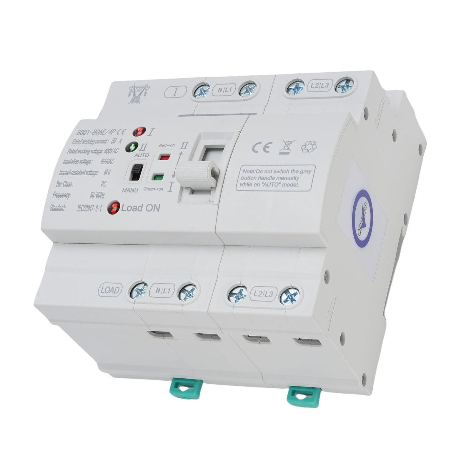 Keenso 4P Automatic Transfer Switch 80A Robust Construction for Reliable