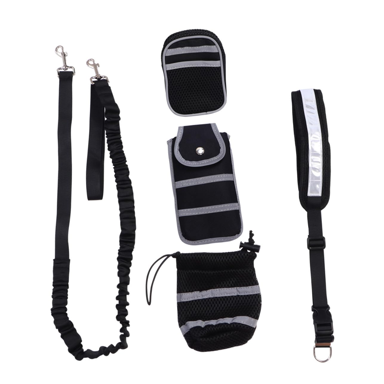 5 Stück-Pack Reflektierende Hundeleinen aus Nylon mit Metall 5stücke | Schlüsselbeutel, Wassernapf Tasche, Gürtel, Camping und Spaziergang, für Hund und Haustier Zufällige Farbe