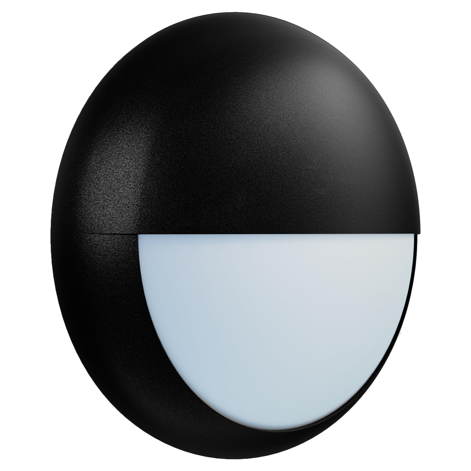 paul russells LED Ceiling & Wall Light Slimline Bulkhead, Adjust 12W/16W/20W - 120Lm/W, 3CCT 3000K/4000K/6500K, IP65, Eyelid Black Bezel, Modern Flush for Commercial, Hallway, Outdoor Use