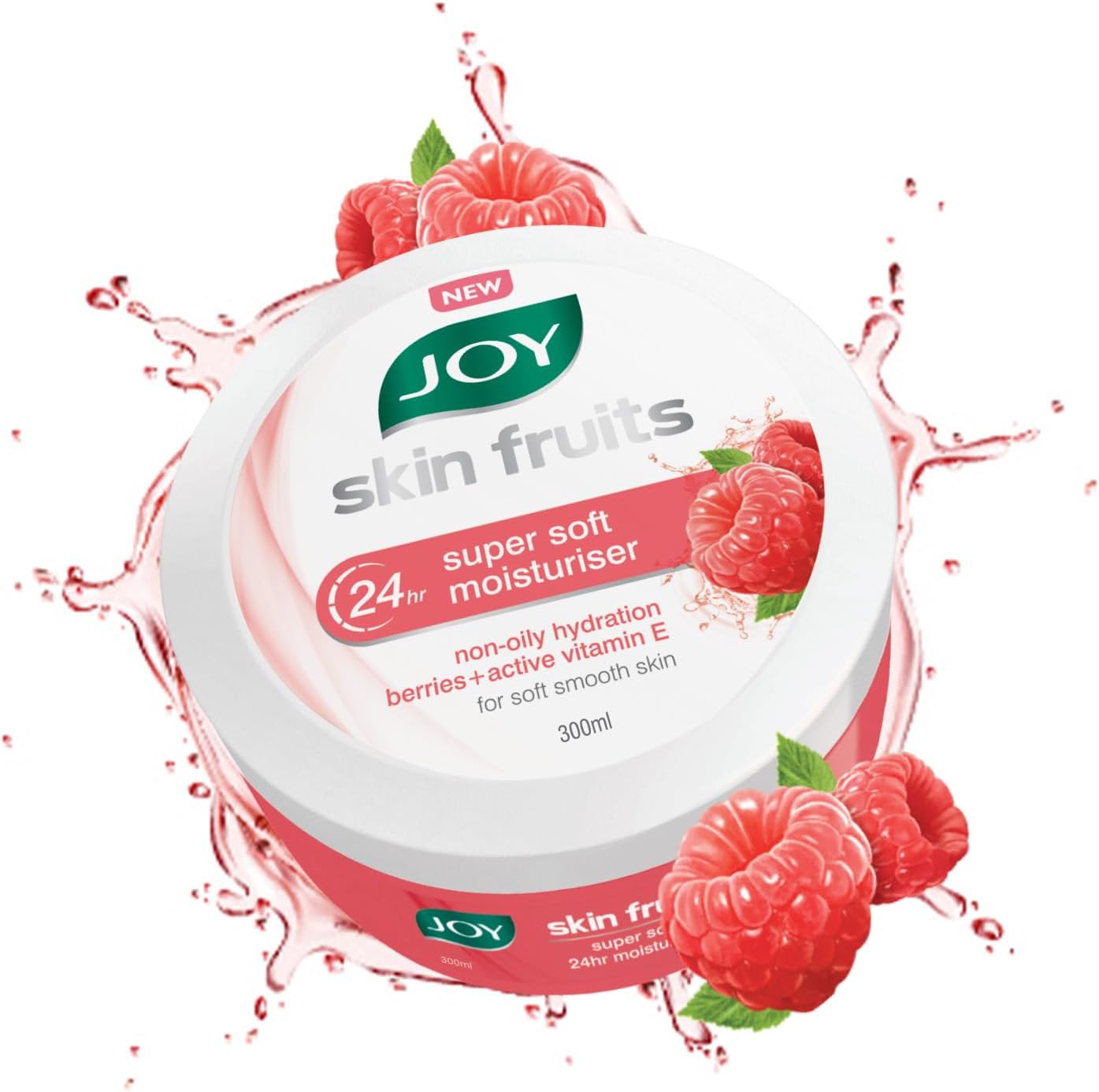 Super Soft Skin Cream for 24 Hr Moisturization - Berries (300ml) - Lightweight & Oil Free Moisturizer For Instant Hydration | Non Sticky & Non Greasy Cream for Hands, Face & Body