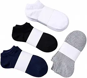 Kit 3 Pares Meias Soquete Masculina Feminina Cano Curto | Preto, Branco e Cinza | Não Escorrega | Conforto para o Dia a Todo | Tamanho 35-40