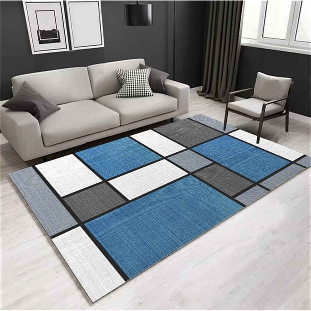 Teppich Hell Anti-Rutsch Streifen sind einfach und sicher Outdoor Teppich Für Terrasse blau kurzflor Teppich kuschelteppich Teppich hell tischkamin teppich200x300CM