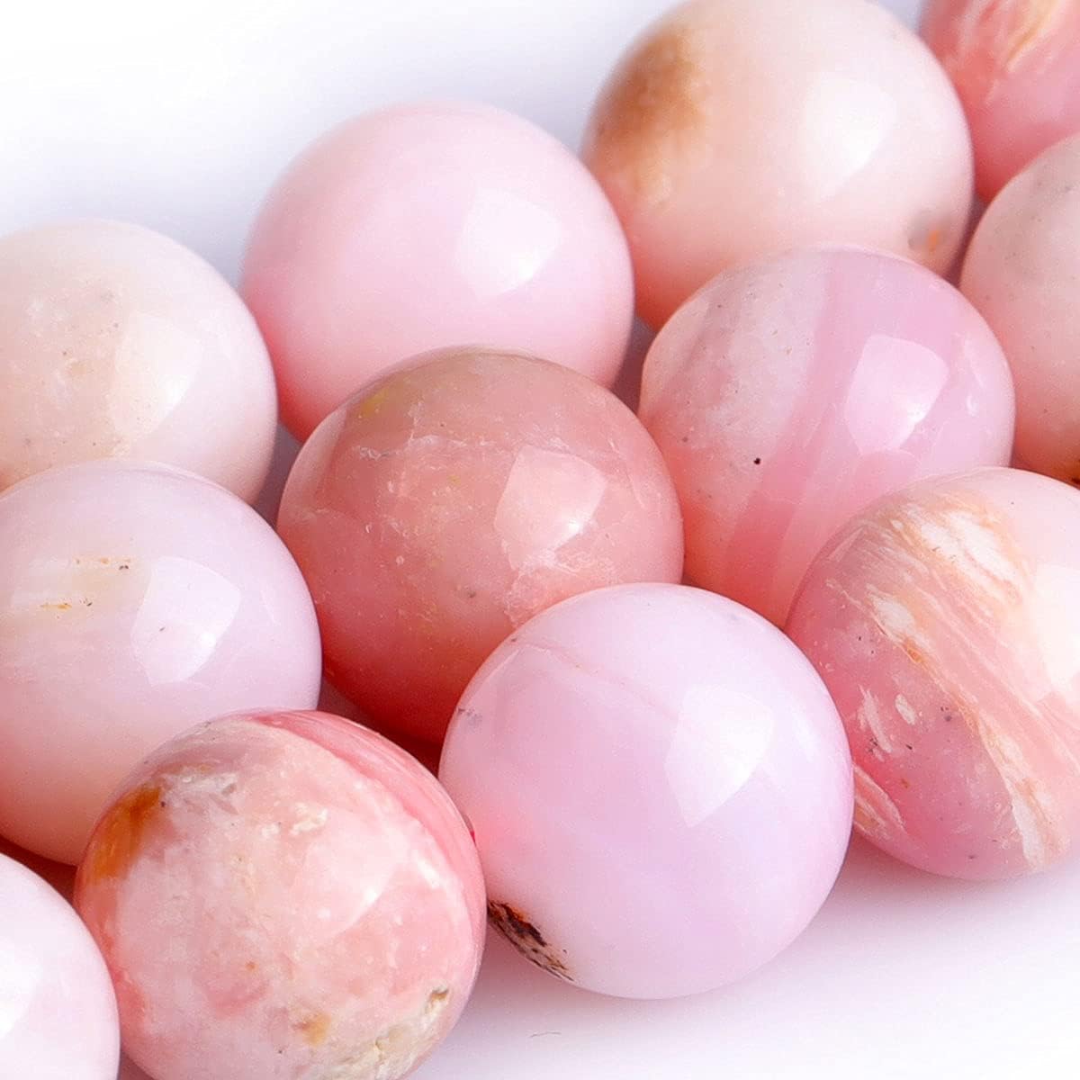Gem-Inside Natural Multi-Color Pink Opal Stone 10mm 38pcs Round Beads for Jewellery Making Strand 15" Beaded Semi Precious Gemstone DIY Handmade Craft Supplies - Image 3