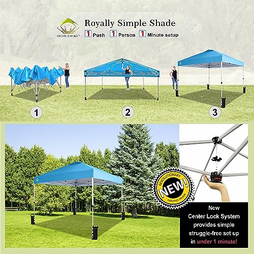 Crownshades10x10popupcanopybeachtentwithonepushsetupoutdoorsunshadeforeventspartiescampinggazebowithstongocoverbagsilvercoatedtop3height4sandbagsskyblue Urban Country Home Decor Crown shades 10×10 pop up canopy beach tent with one push setup outdoor sun shade for events parties camping gazebo with sto n go cover bag silver coated top 3 height 4 sand bags sky blue urban country home decor