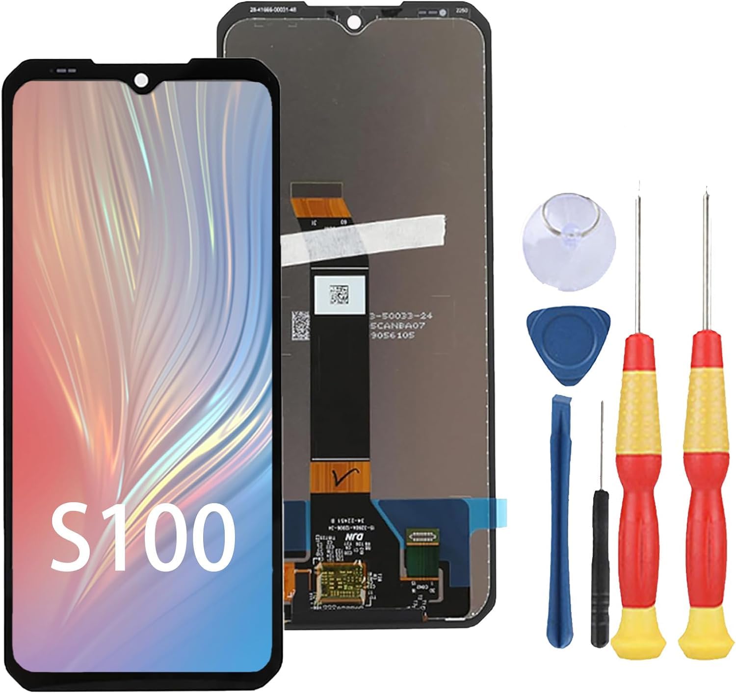 SiuVorZhi Lcd-display, compatibel met DOOGEE S100 LCD-display, touchscreen, montage, reparatie, reserveonderdelen met gereedschap