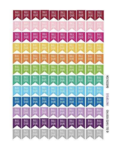 Monthly Planner Stickers Pay Day Flag Stickers Planner Labels Compatible with Erin Condren Vertical Life Planner