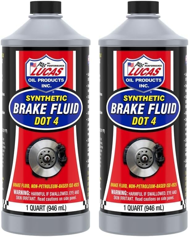 Lucas Oil DOT 4 Synthetic Brake Fluid//Quart (Pack of 2)