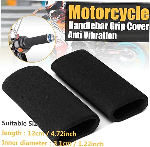 Miniatura 6 de BESPORTBLE Agarres para manillar de motocicleta, espuma para aliviar la fatiga, reemplazable, agarre cómodo, a prueba de golpes, para vehículos todo