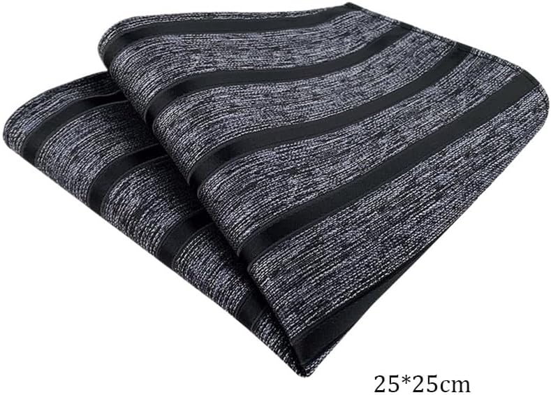 Men's Business Striped Pocket Square Formal Handkerchief Accessory