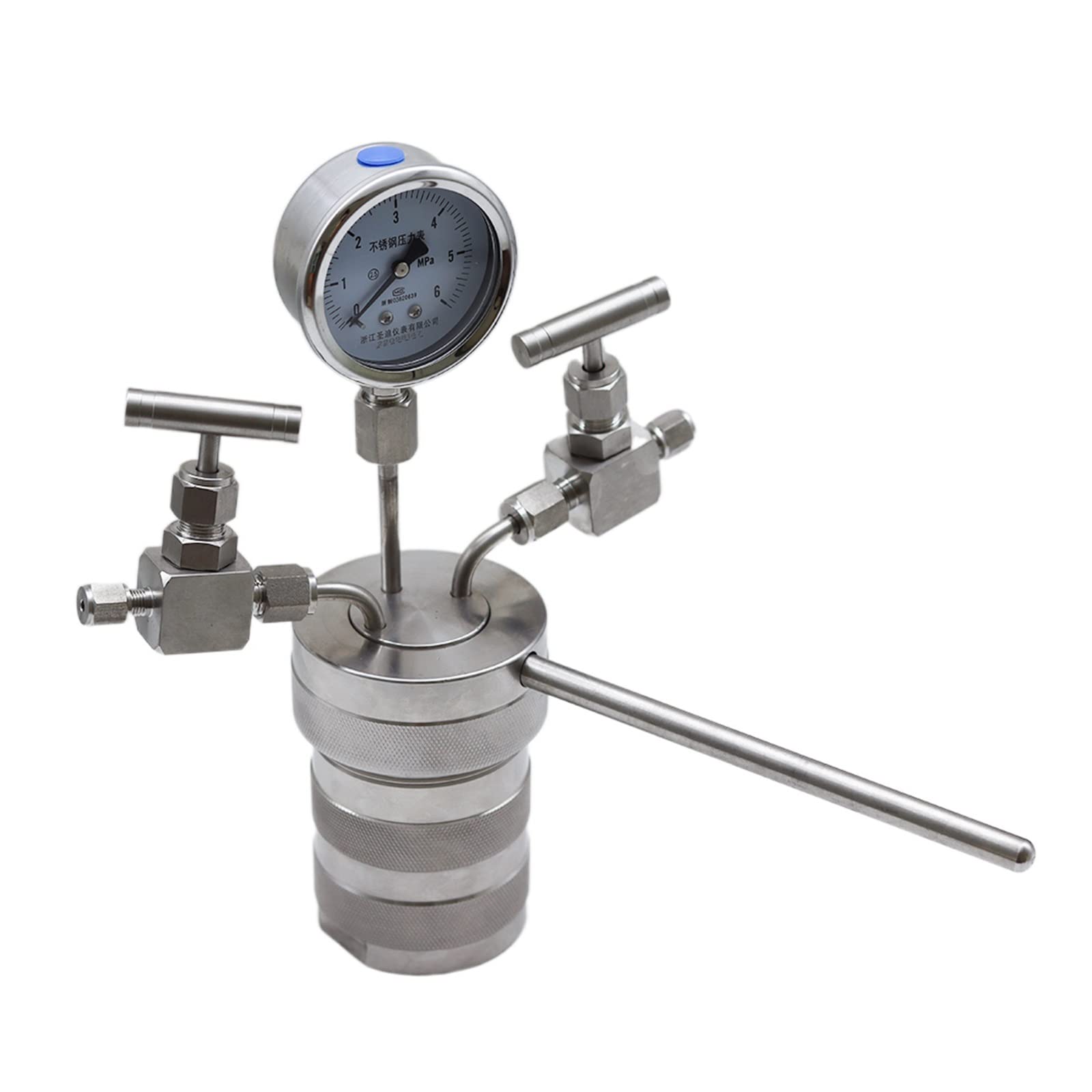 Recipiente de reactor de autoclave de síntesis hidrotermal + indicador de salida de entrada 25ml 6Mpa,Para Conseguir Una Gran Estabilidad