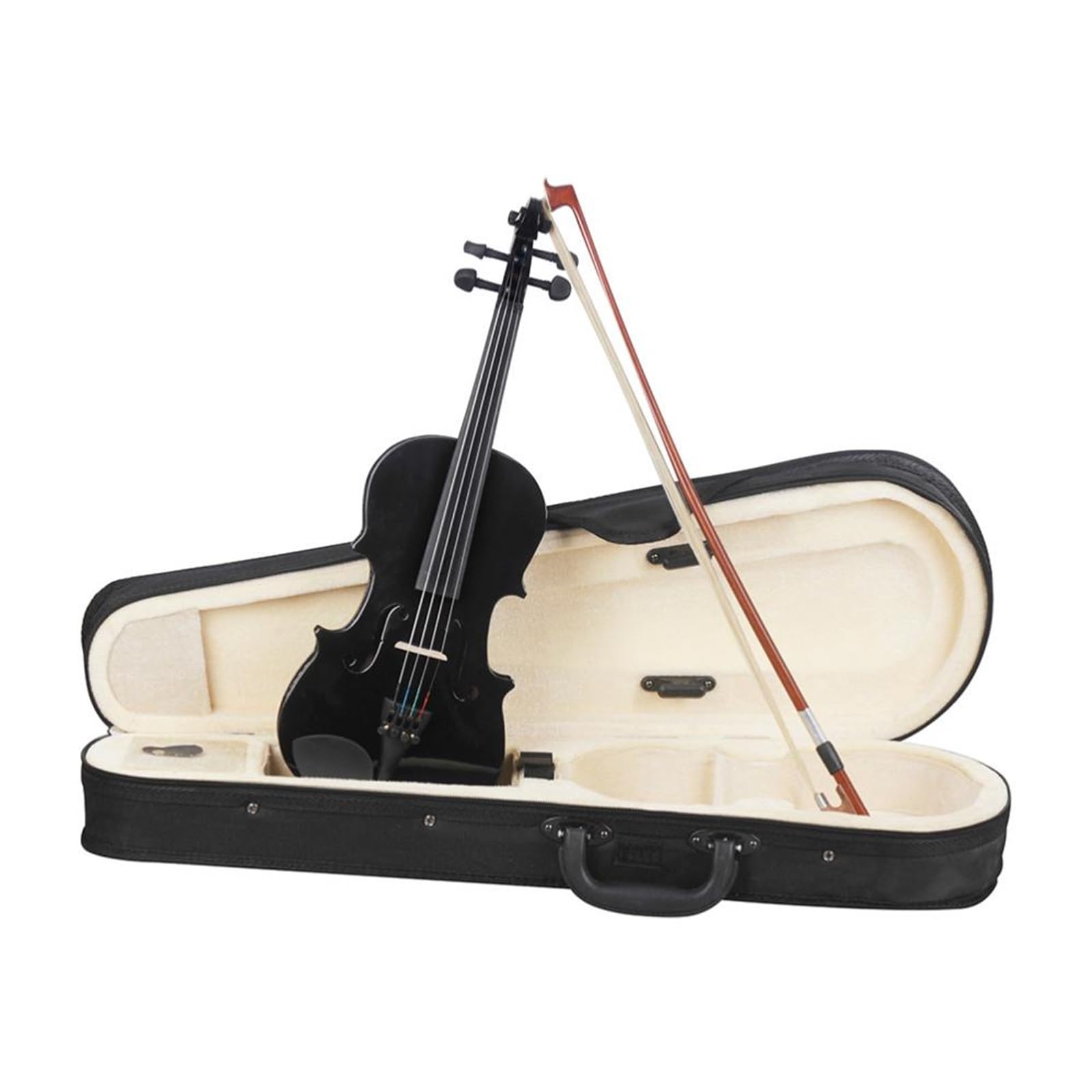 Kit Di Violino Professionale Violino Acustico Nero 1/8 4/4 Con Custodia E Archetto Con Accessori Per Prestazioni Per Principianti(1/8)