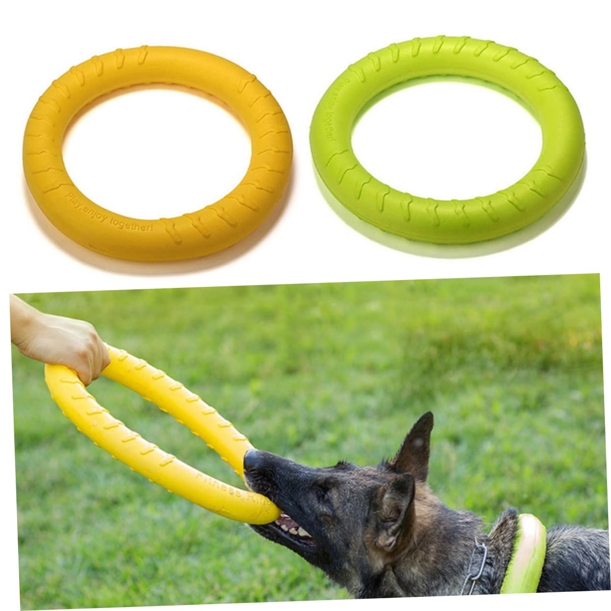 Toddmomy 2 Piezas Anillo Juguete Juguetes para Perros Cachorros Anillo Juguete para Mascotas Juguetes para Morder Perros Pastor Alemán Disco Volador