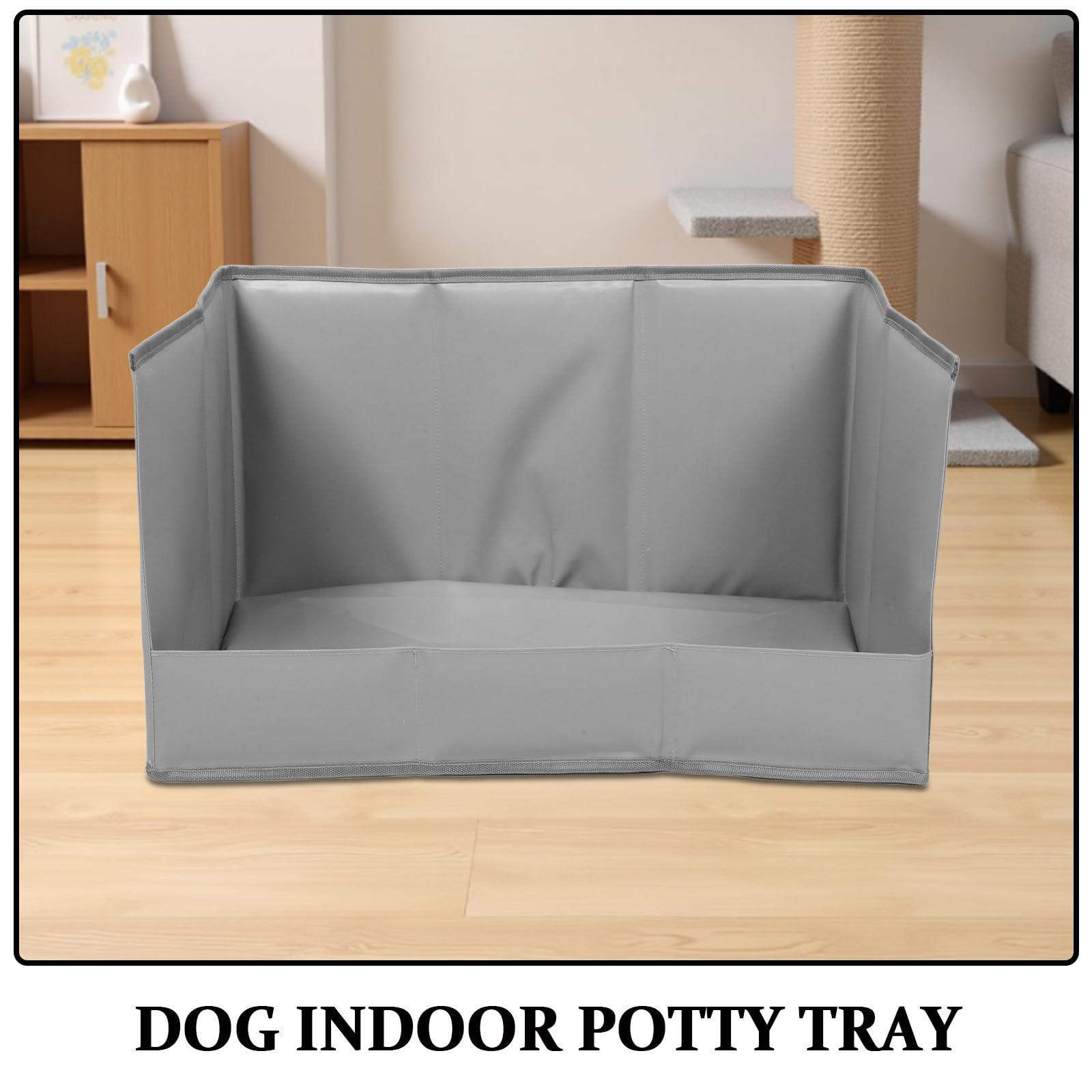 VALICLUD Enclos Pliable à Parois Hautes pour Toilettes de Petits Chiens, Pare-éclaboussures Étanche en Polyester, pour Usage Intérieur et Maison