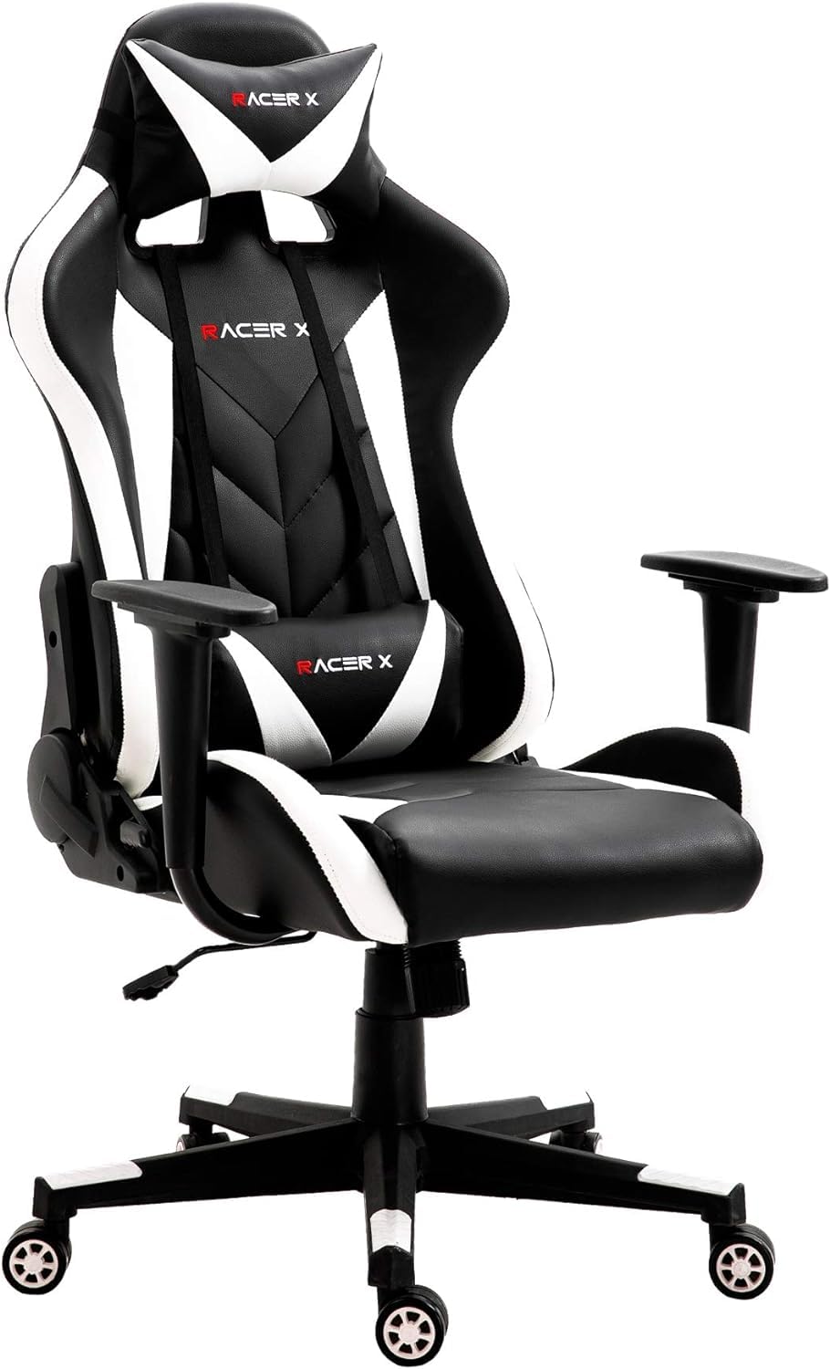 Silla Gaming Racer X Ergonómica Racing Sillón Gamer Profesional Videojuegos,Ordenador, Oficina, Escritorio. Reposabrazos. Cojín Lumbar y Reposacabezas. Giratoria, Regulable en Altura y reclinable.