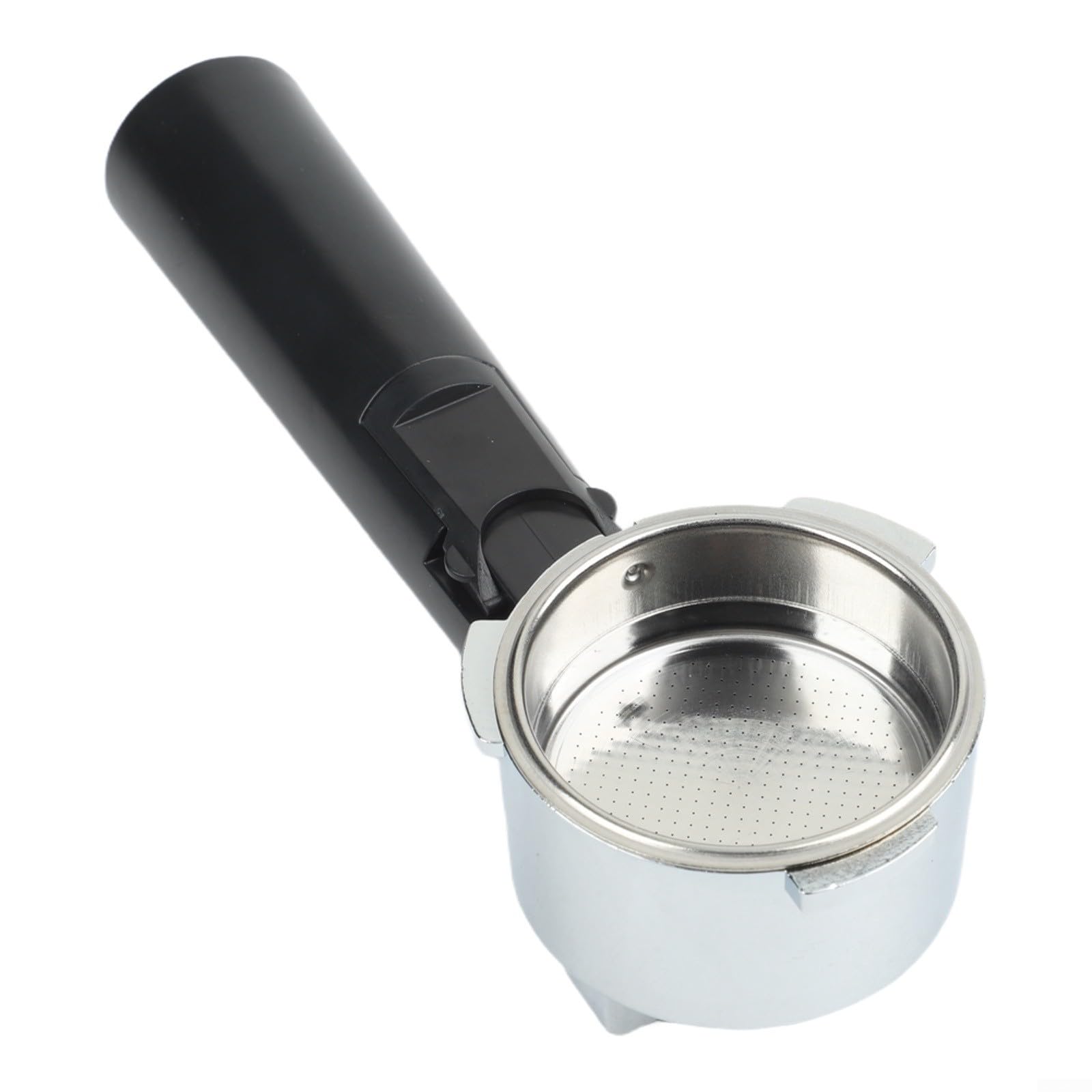 Portafiltro de café sin fondo de 51 mm con mango de aleación de aluminio de tres orejas con agarre de plástico robusto compatible con dongling para profesionales