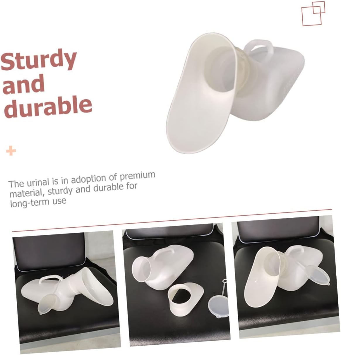 Women’s Portable Urinal Bottle Soft Mouth Female Urinal for Car and Camping Reusable Washable Pee Holder for Elderly and Travel Use