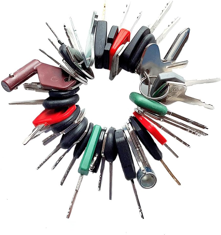42PCS Heavy Construction Equipment Keys Master Set,Machinery Operator Ignition Keys Compatible with Volvo Case, Takeuchi, Komatsu,Hyster, Kubota, CAT, New Holland,JCB, Bobcat, Hitachi,JD,JLG,IHI