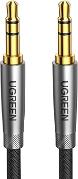 UGREEN 3.5mm Audio Cable Male to Male Heavy Duty Nylon Aux Cable 3.5mm Stereo Mini Plug Headphone Cable Nylon Braided Male to Male Audio Cable Heavy Duty for Headphones, Speakers, Sounds, Cars
