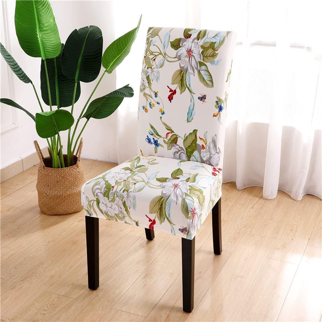 Stretch Chair Cover for Banquet Hotel Kitchen Elastic Fashion Printing Chair Slipcover Modern Removable Seat Cases