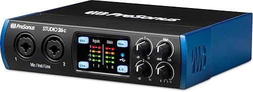 Miniatura 8 de PreSonus Studio 26c 2x4, 192 kHz, interfaz de audio USB con Studio One Artist y software de grabación Ableton Live Lite DAW