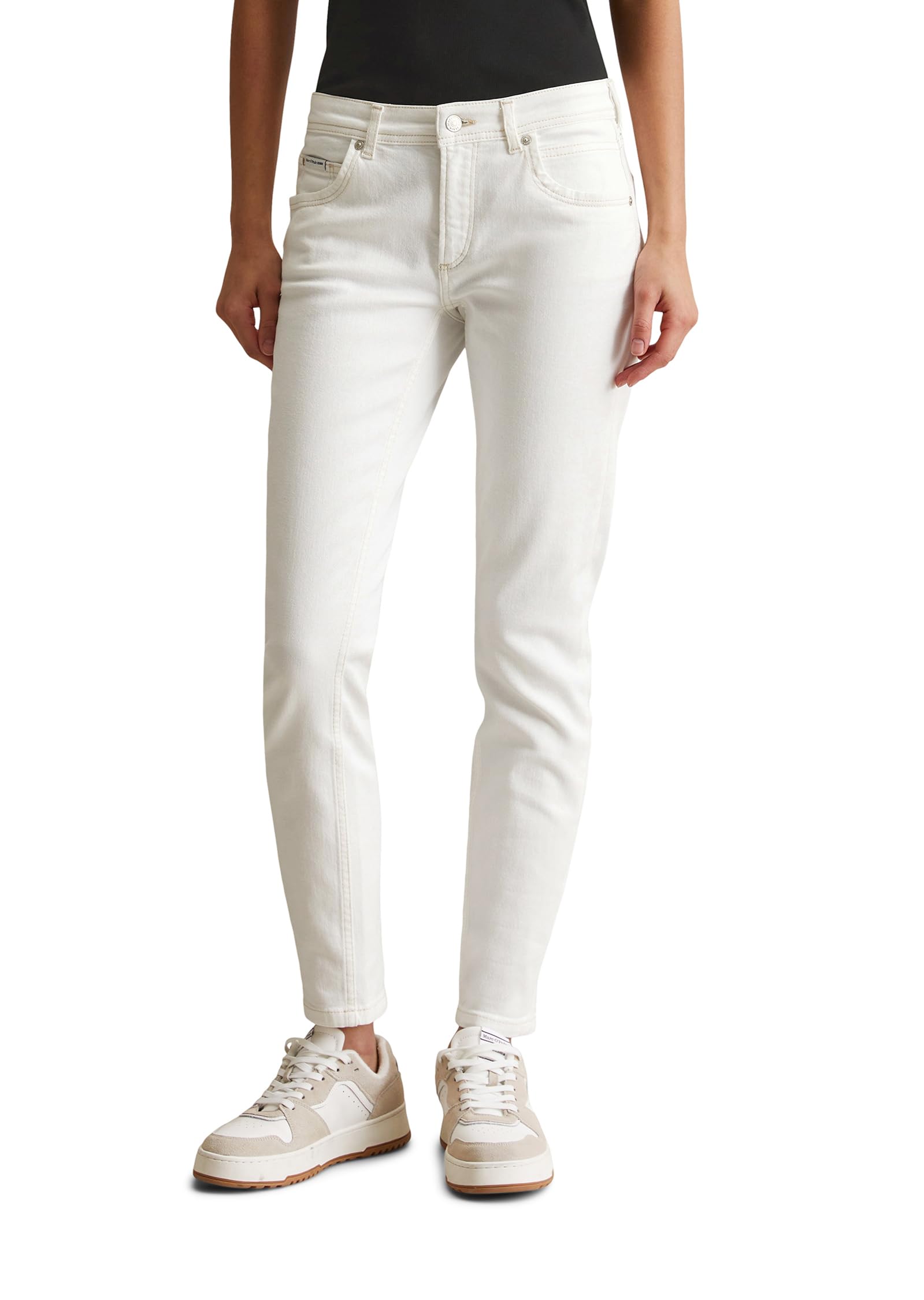 Marc O'Polo Denim Damen Jeanshose mit Stretch-Anteil Slim Fit