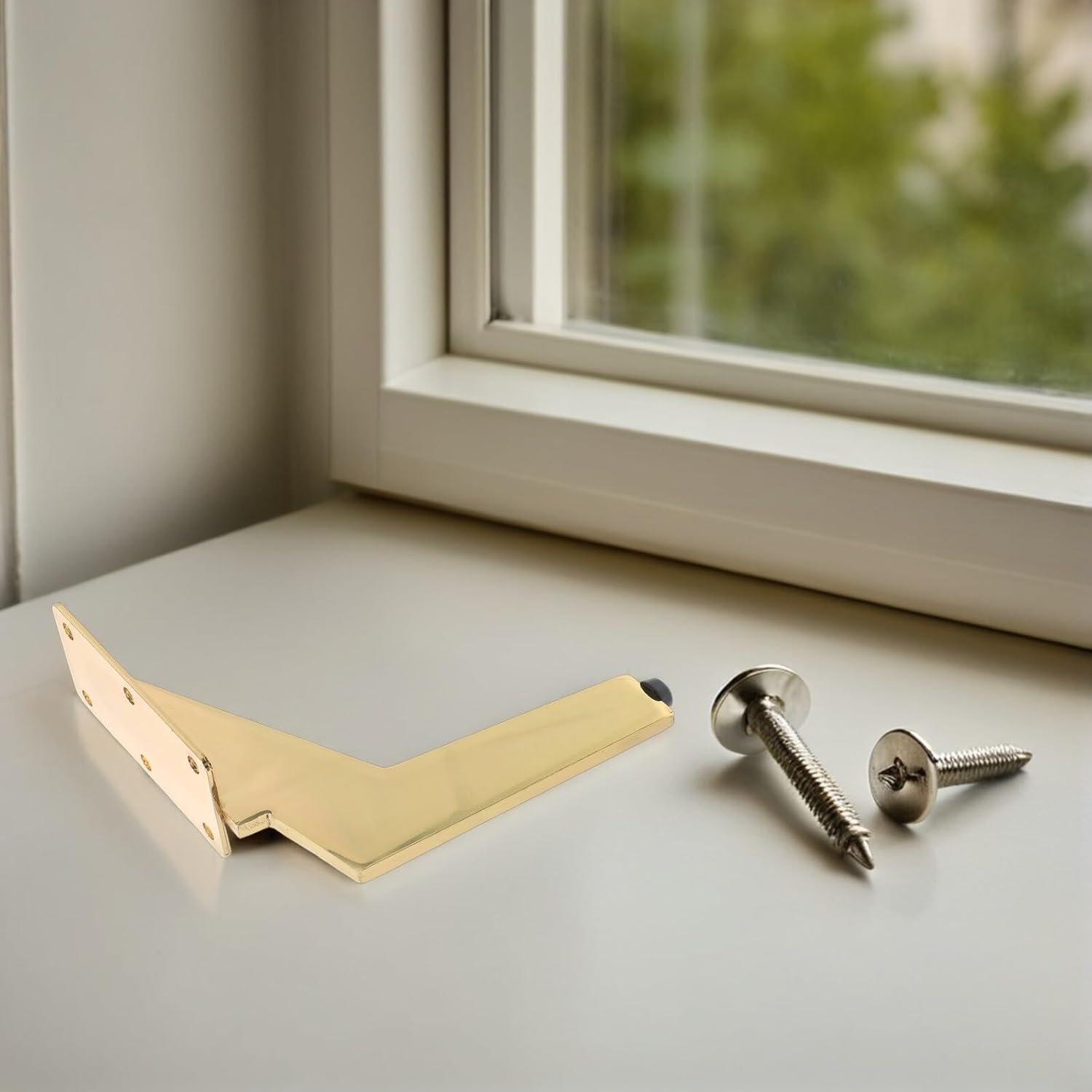 TEHAUX 4pcs Gold Cabinet Feet Steel Furniture Legs 15cm Metal Side Mount Sofa Table Legs Angled Furniture Hardware for Sofas Tables DIY Replacement