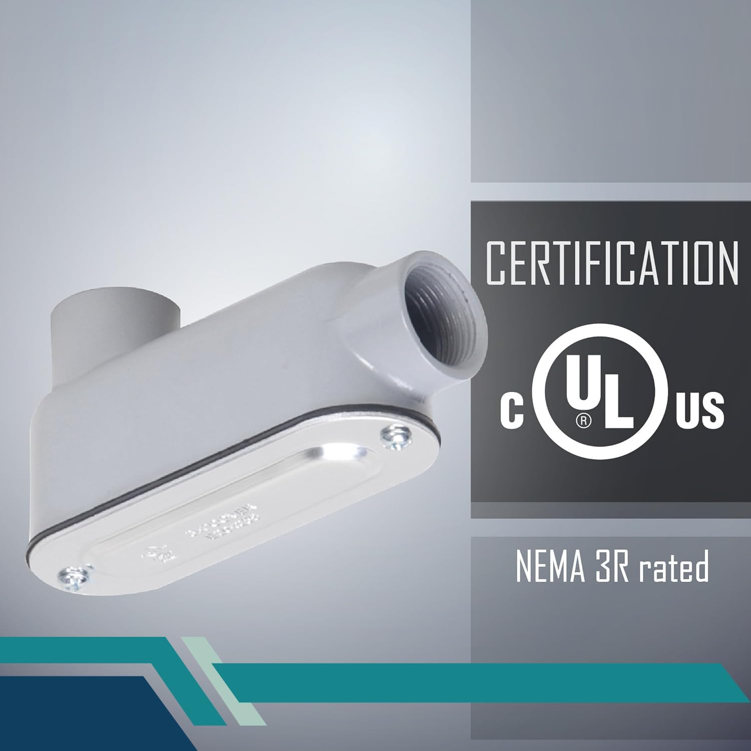 SLB-50 1/2" Threaded Service Entrance Conduit Body - Aluminum Electrical Conduit Fittings for Wiring Access | 1/2 Conduit Fittings for Electrical Boxes, Conduits & Fittings Applications