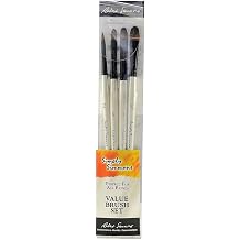 Robert Simmons Simply Simmons Value Brush Sets Fur and Feathers Set Set of 4