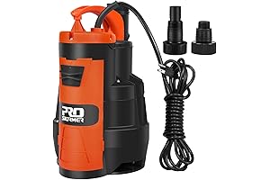 Prostormer 120V Submersible Sump Pump with Float Switch