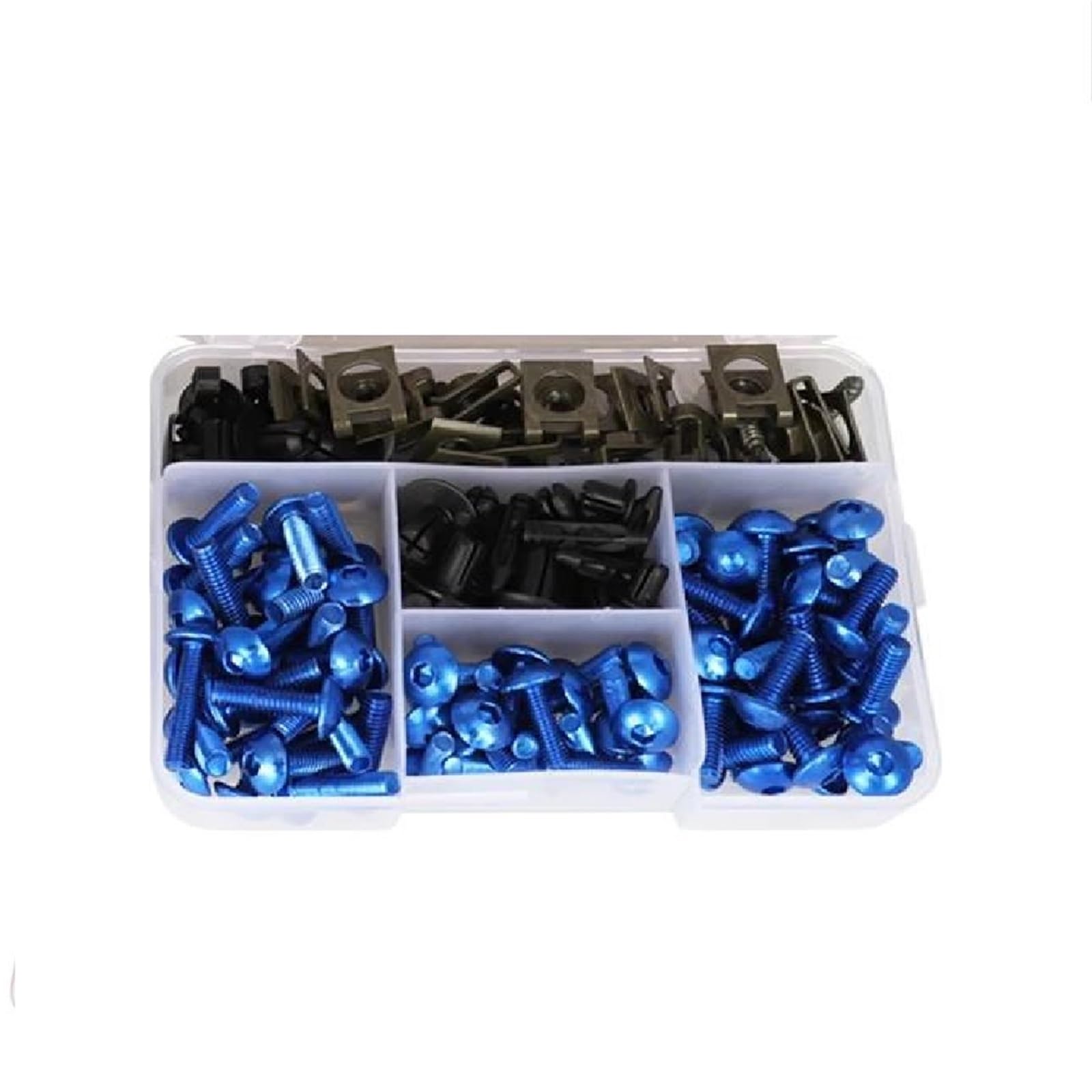 Schraube ersetzen 195 STK. M5 M6 Schrauben Motorradschrauben Verkleidungsschrauben Für Yamaha YZF R1 R15 R25 R3 R6 R125 MT03 MT07 MT10 Für Suzuki GSXR(Blu)