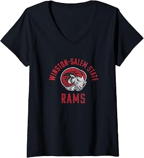 Womens Winston-Salem State University WSSU Rams Large V-Neck T-Shirt