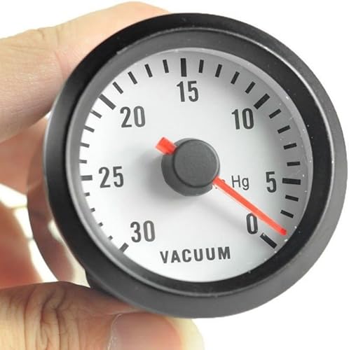 Miniatura 3 de ESUPPORT - Medidor de vacío para motor de vehículo con carátula negra, calibrador de 2" 52mm con luz LED