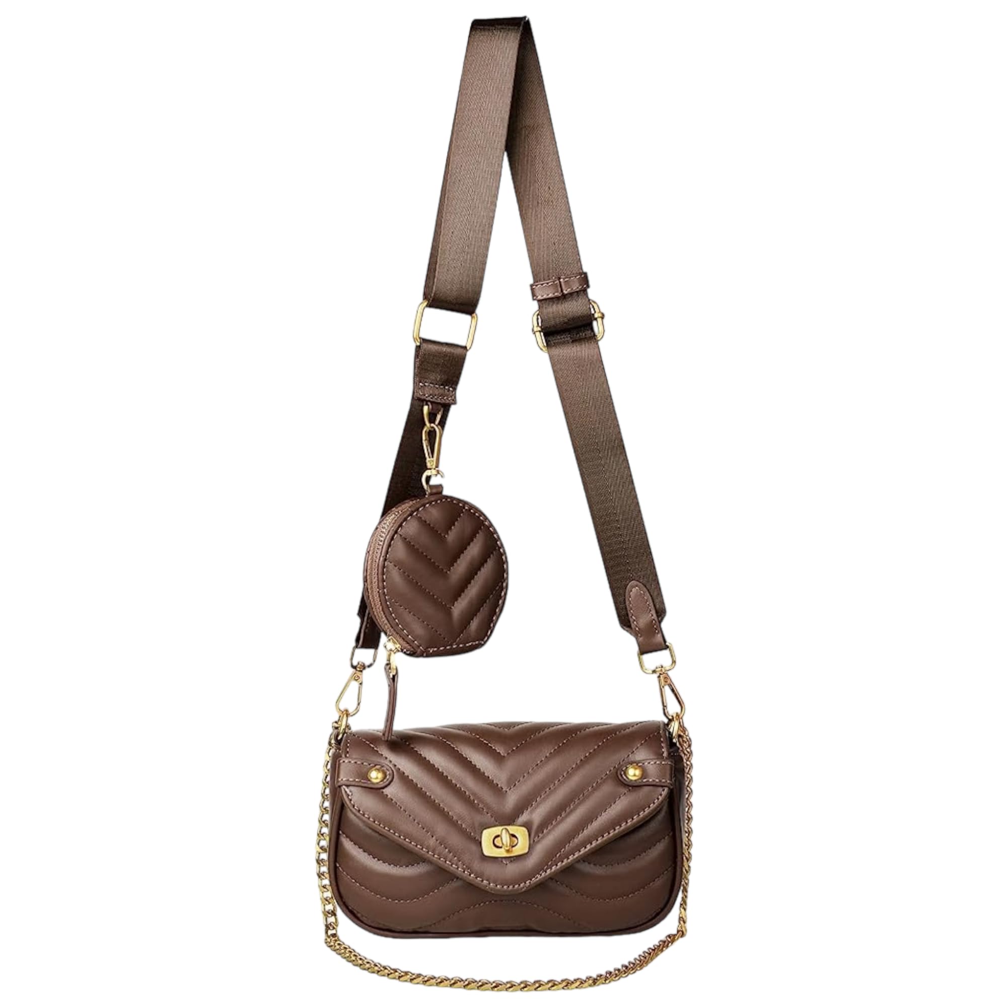 Small mini Sling bags for women Latest | coin pouch attached Women sling bag with deatachable crossbody strap | Fancy side bag for womens-image-1